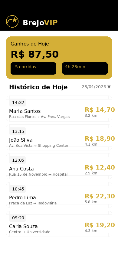 App motorista tela 2